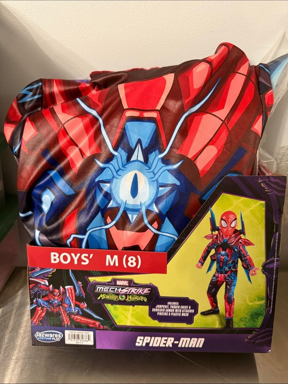 Marvel Spider-Man "Monster Hunters" Kids Costume Halloween Size, M(8) NEW!